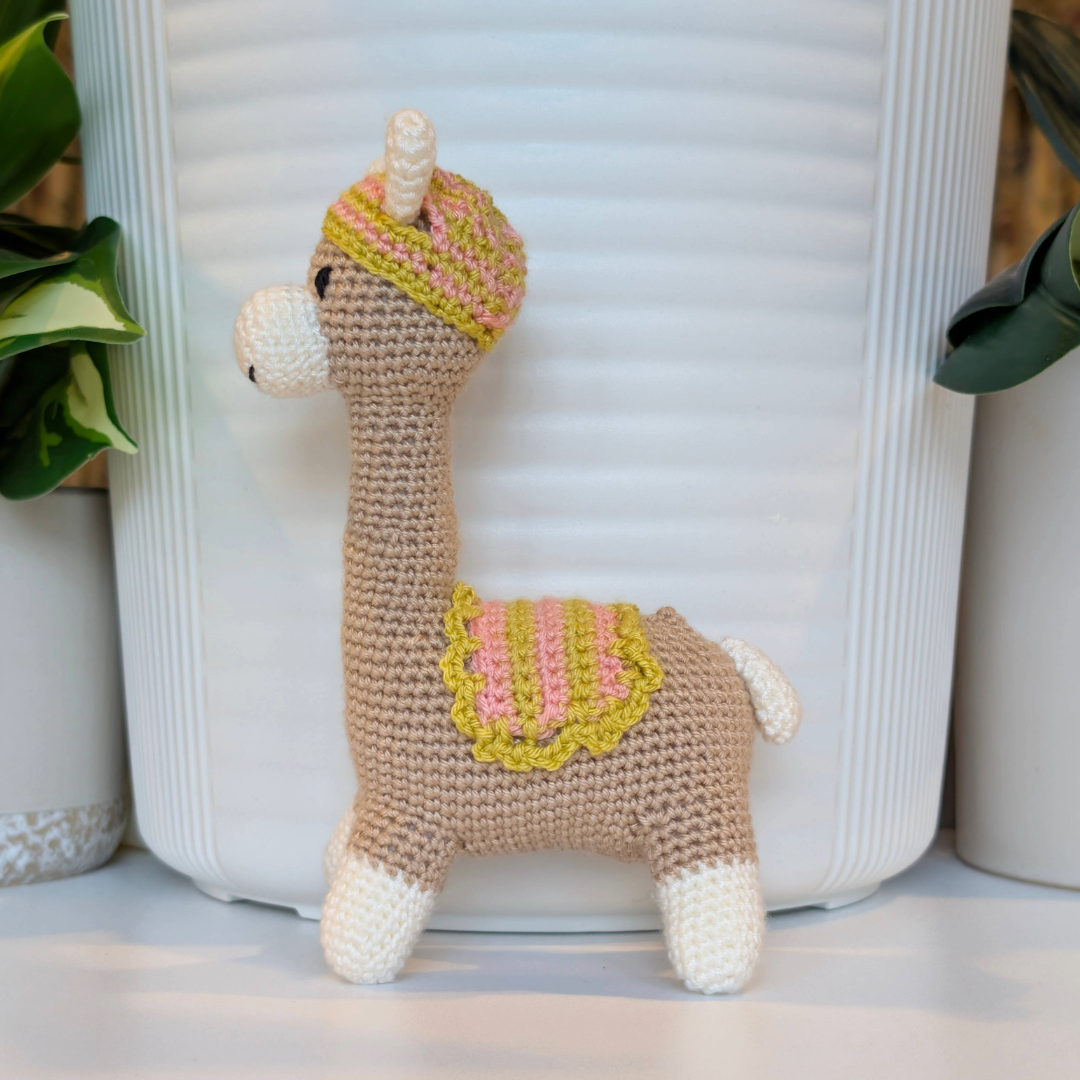 Llama (Vicuña) in Hat - Crochet Plush
