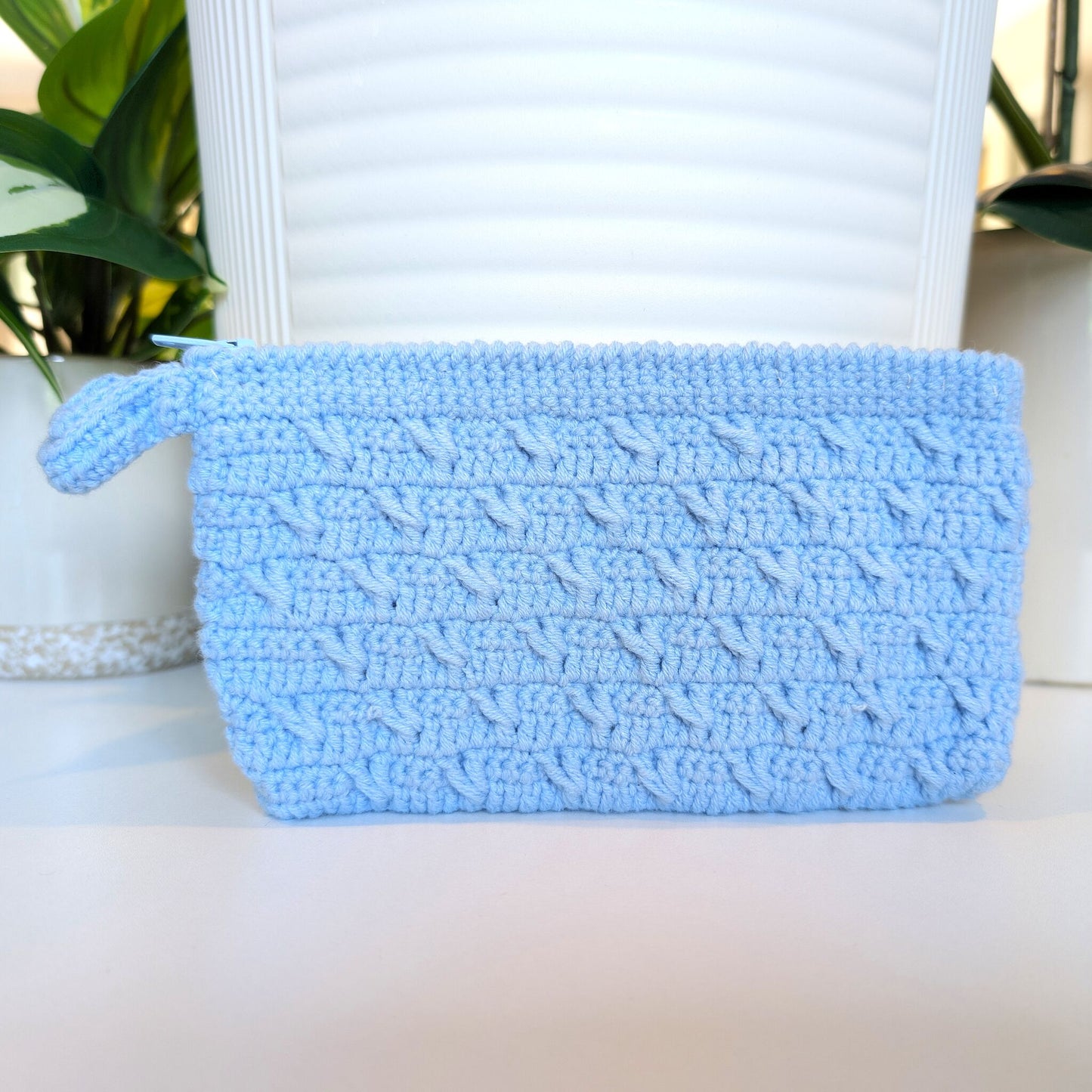 Wristlet Zipper Bag - Pastel Sky Blue
