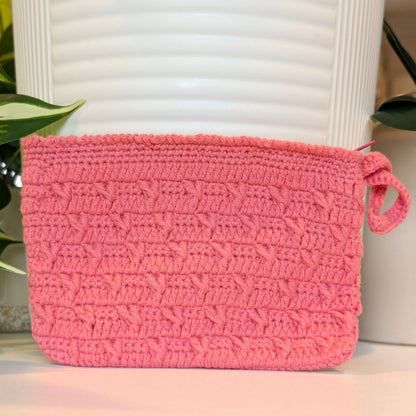 Wristlet Bag - Pastel Wine Red