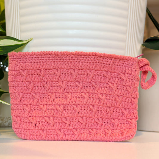 Wristlet Bag - Pastel Wine Red