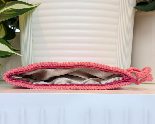 Wristlet Bag - Pastel Wine Red