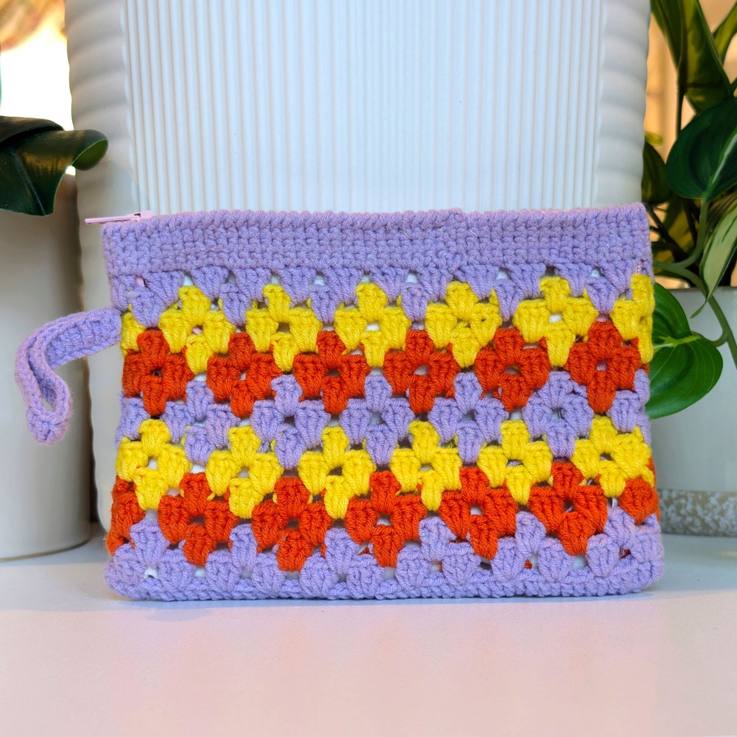 Wristlet Bag - Wisteria Yellow Orange