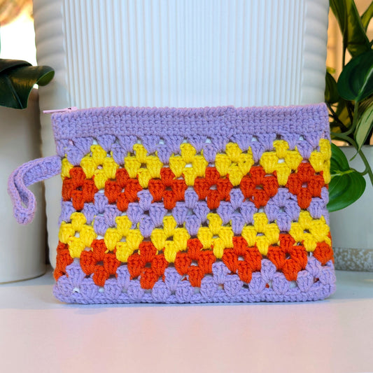 Wristlet Bag - Wisteria Yellow Orange