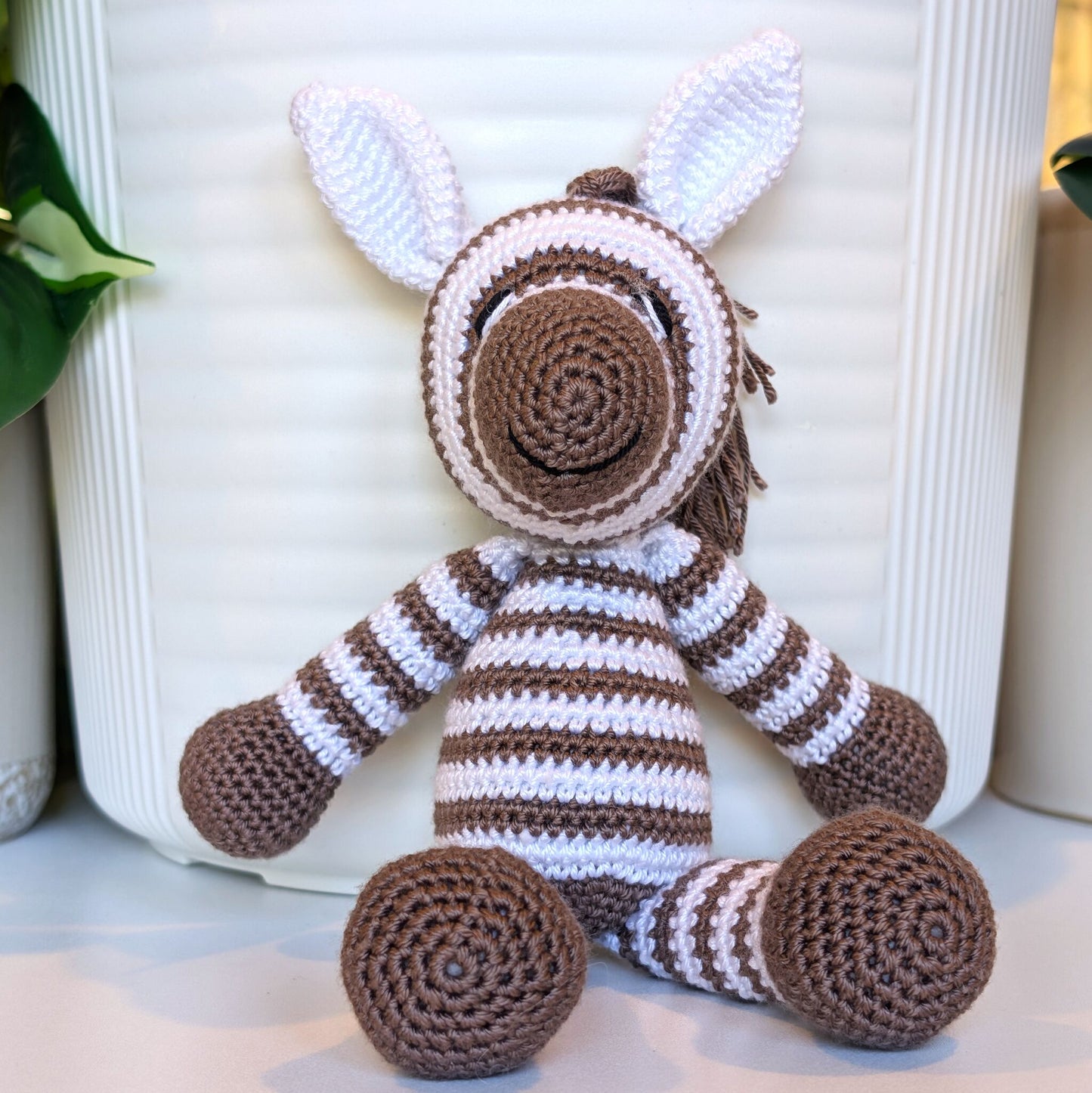 Zebra Crochet Plush - With Mane