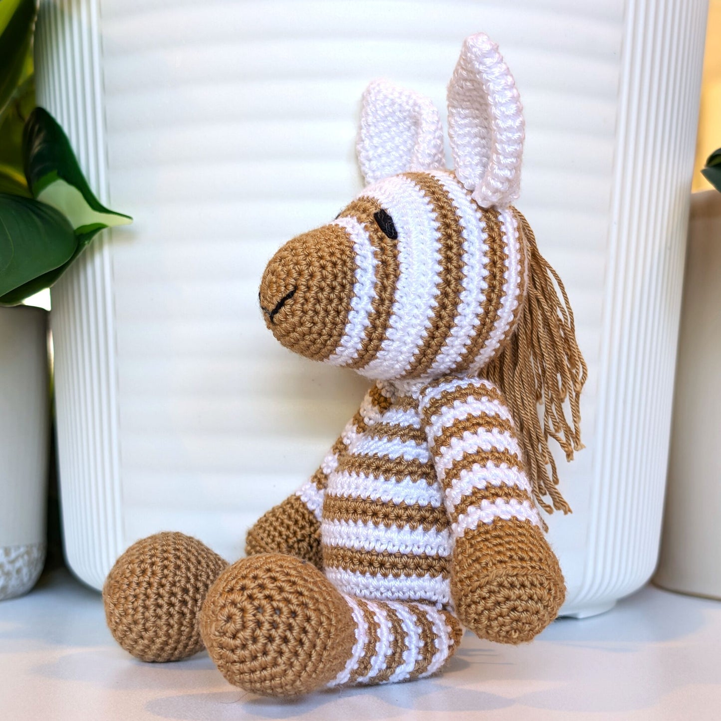 Zebra Crochet Plush - With Mane