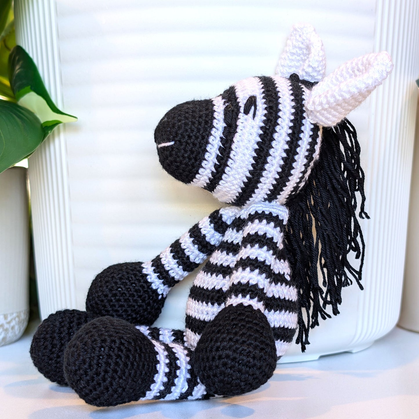 Zebra Crochet Plush - With Mane