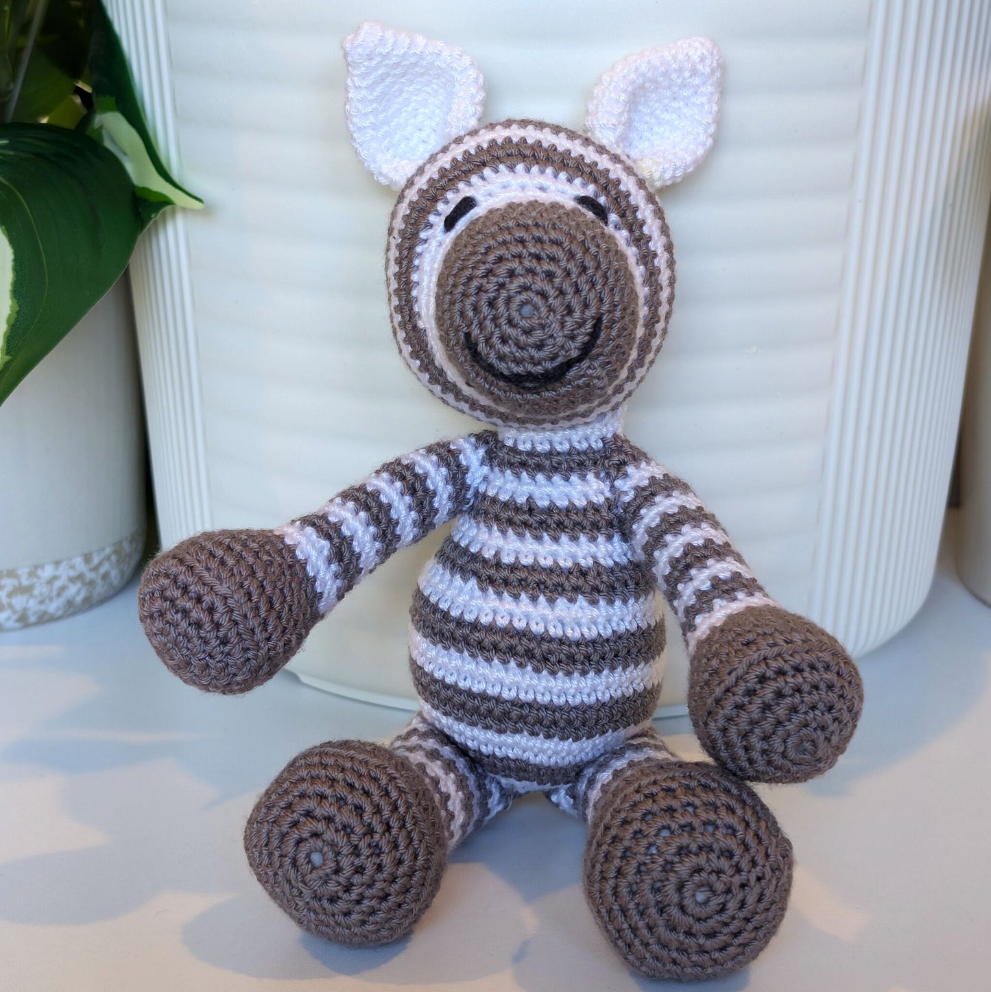 Zebra Crochet Plush MD-LG