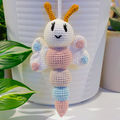 Dragonfly Amigurumi - M (Cream Pastel) - Crochet Plushie