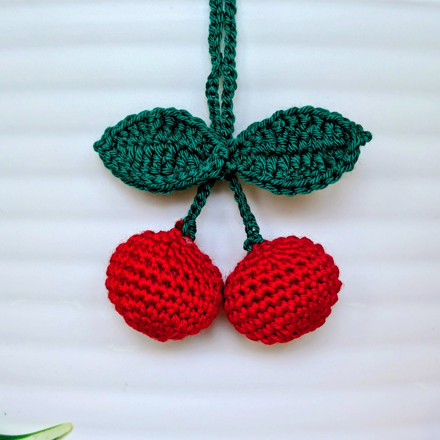 Cherry Amigurumi - Handmade Crochet Fruit Keychain
