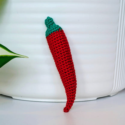 Chili Pepper Amigurumi - Handmade Crochet Keychain