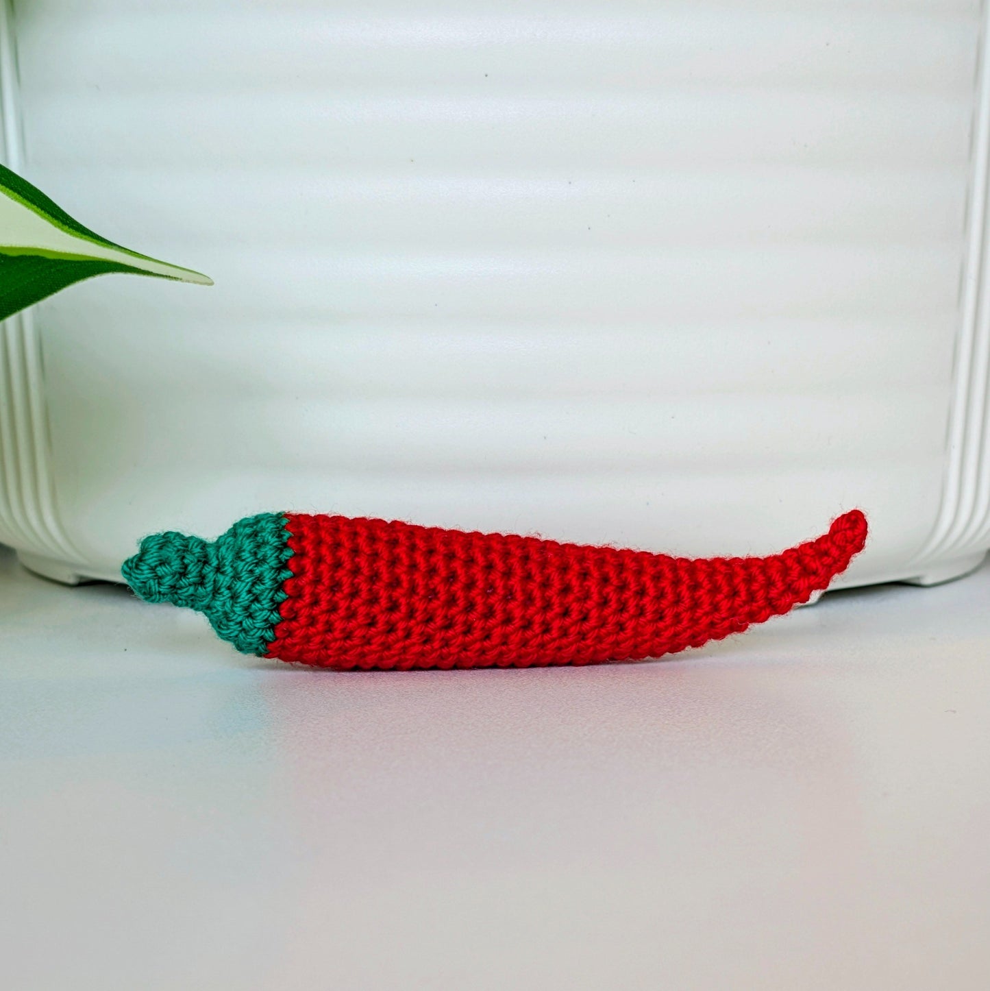 Chili Pepper Amigurumi - Handmade Crochet Keychain