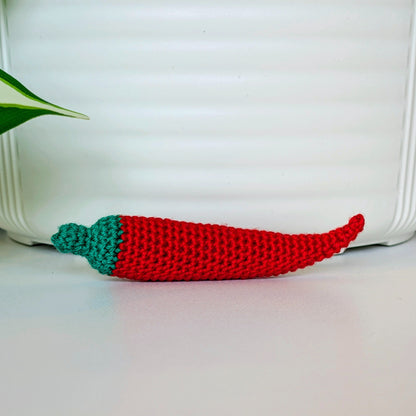 Chili Pepper Amigurumi - Handmade Crochet Keychain