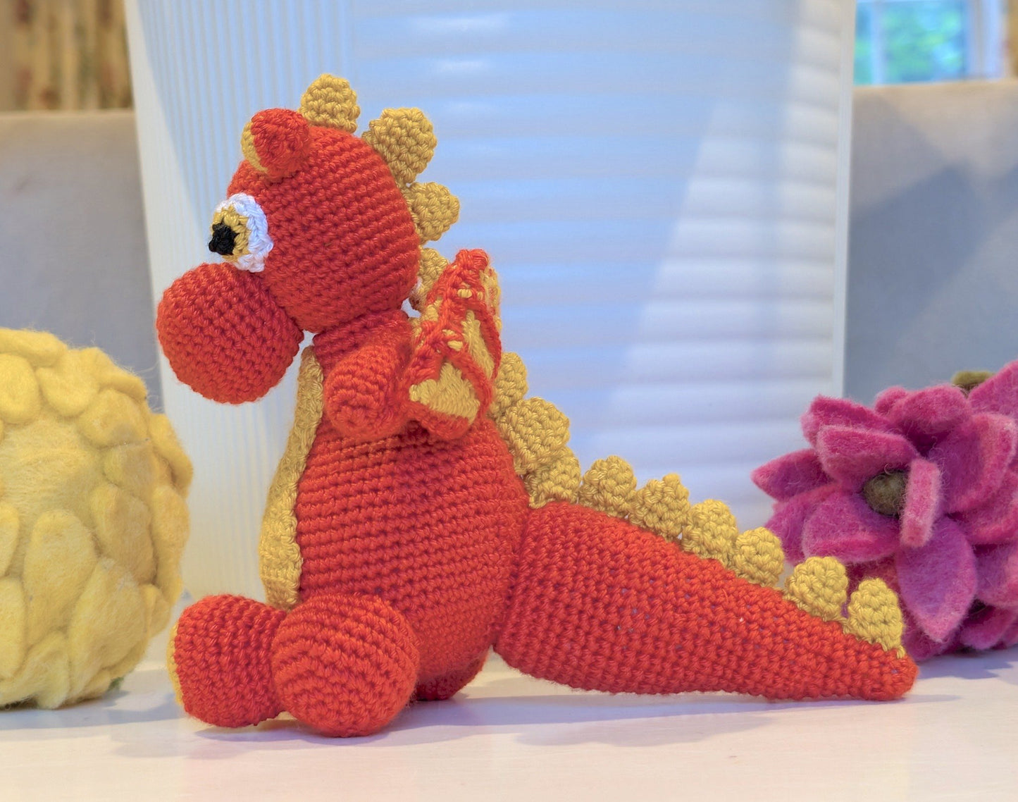Dragon Sitting Amigurumi - Handmade Crochet Plushie