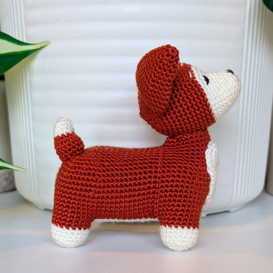 Corgi (Terracotta) Dog - Crochet Plush Figurine