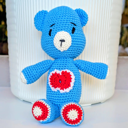 Bear with Heart Amigurumi - Handmade Crochet Plushie