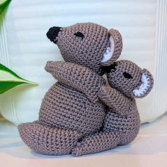Koala Crochet Plush with Baby