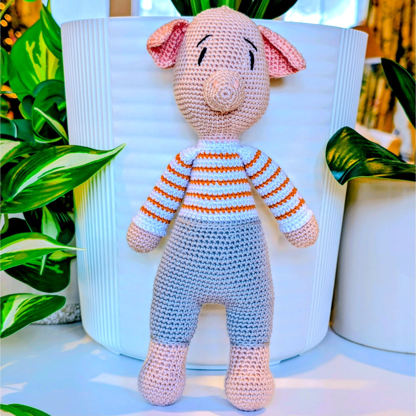 Pig Standing Amigurumi - Handmade Crochet Plushie