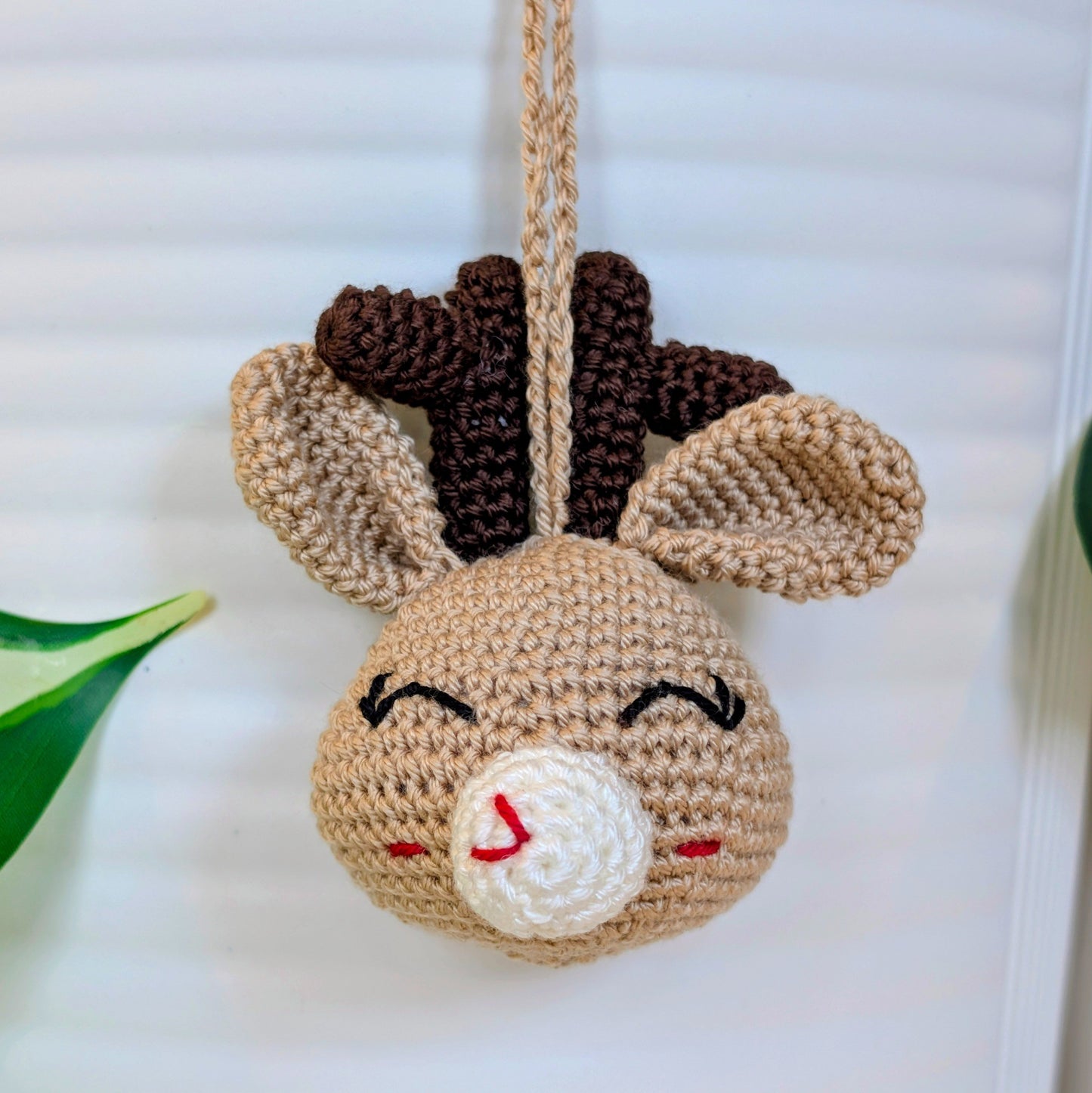 Deer Head Amigurumi - Handmade Crochet Bag Charm