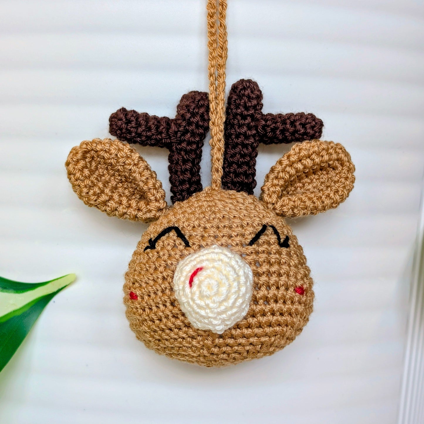 Deer Head Amigurumi - Handmade Crochet Bag Charm