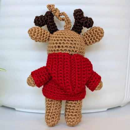 Deer in Jacket Amigurumi - Mini - Crochet Bag Charm