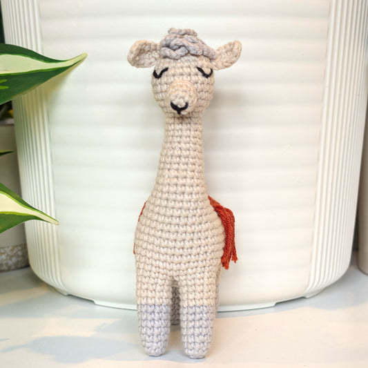 Alpaca in Gray Boots - Amigurumi Plushie
