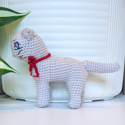 Cat Standing - Gray Standard - Crochet Plush