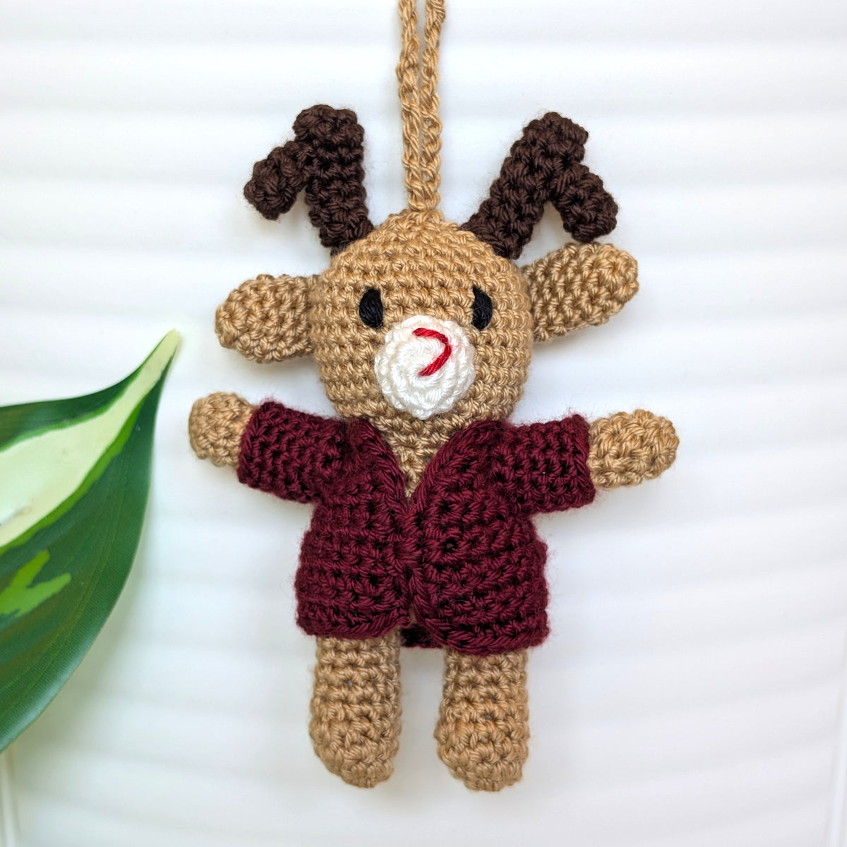 Deer in Hooded Jacket Amigurumi - Mini - Crochet Bag Charm