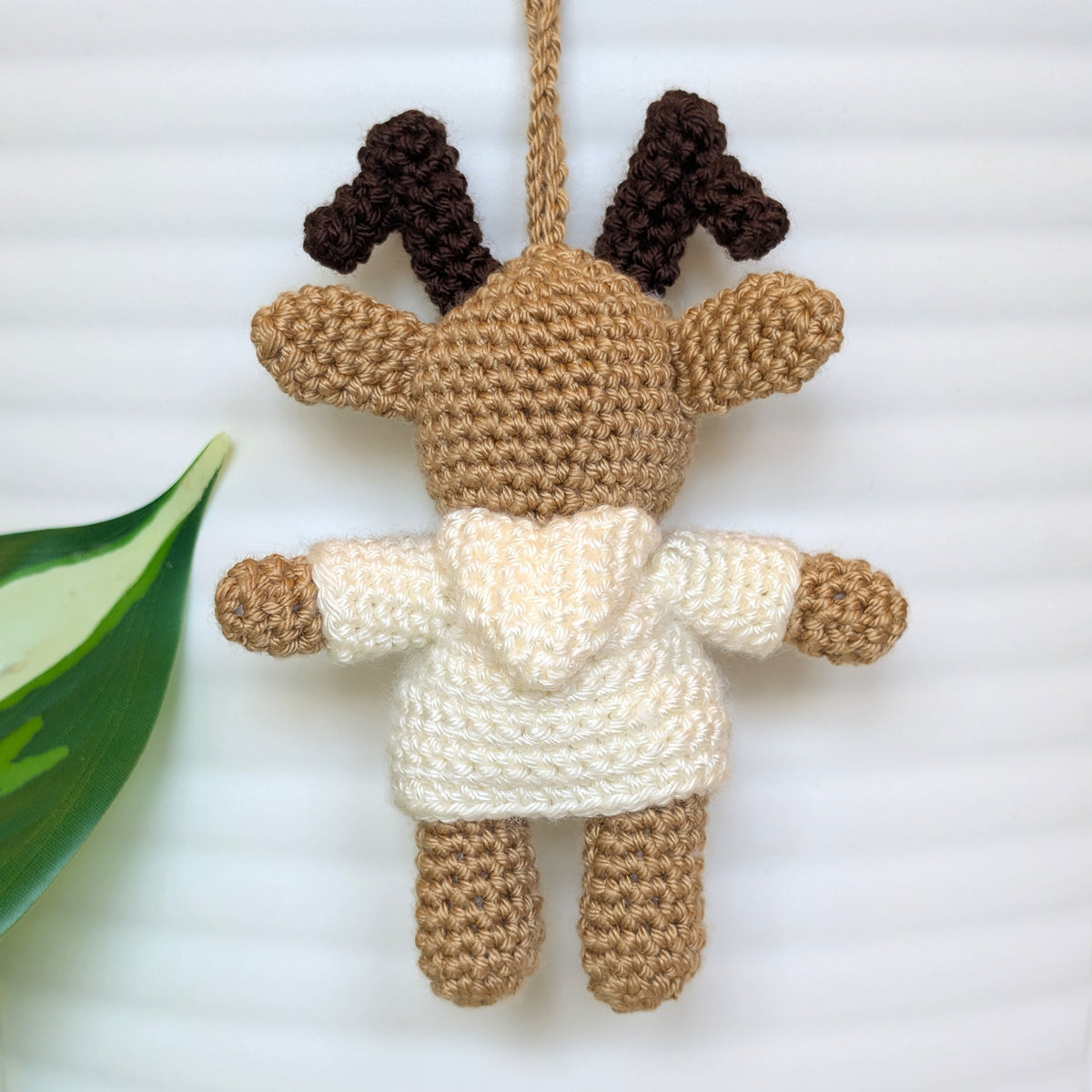 Deer in Hooded Jacket Amigurumi - Mini - Crochet Bag Charm