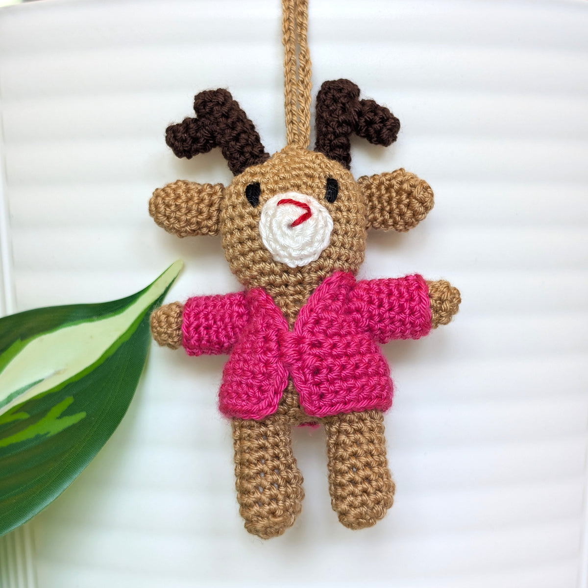 Deer in Hooded Jacket Amigurumi - Mini - Crochet Bag Charm
