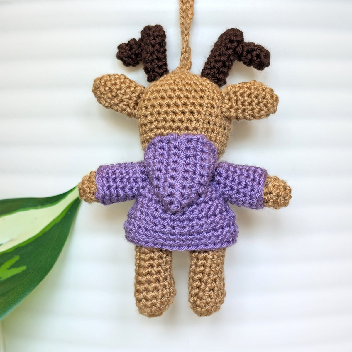 Deer in Hooded Jacket Amigurumi - Mini - Crochet Bag Charm
