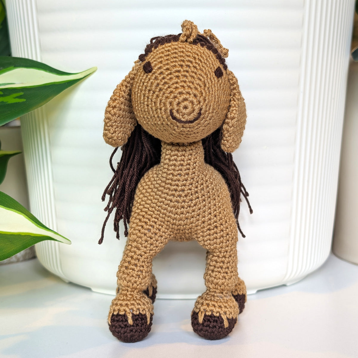 Goat in Sand Brown Crochet Plush Charm