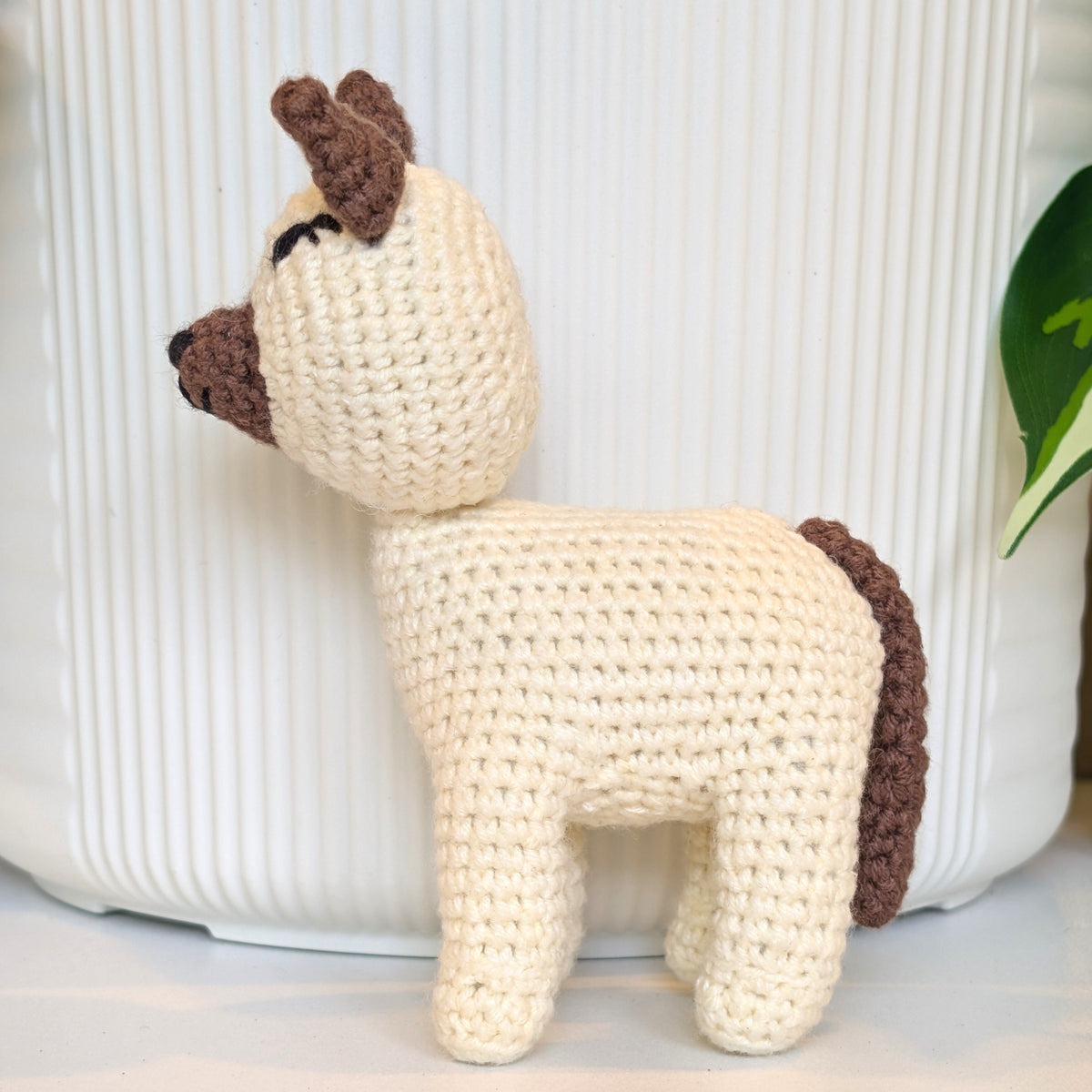 Standing Puppy (Pointy Ears) Crochet Plush