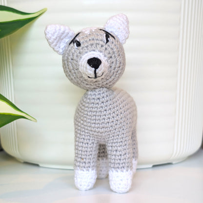 Standing Puppy (Pointy Ears) Crochet Plush