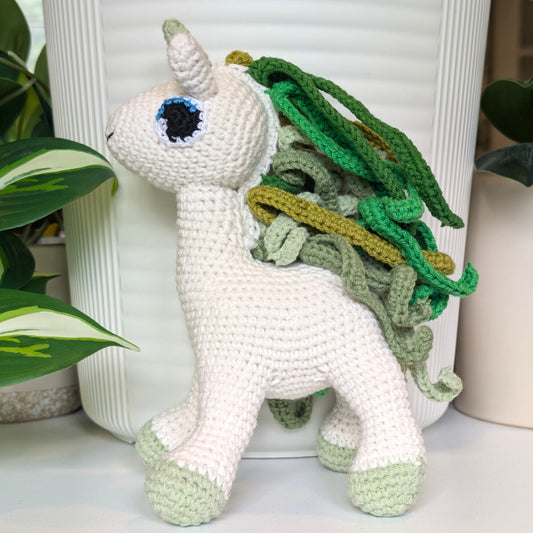 Unicorn in Pistachio Foot - Crochet Plush Toy
