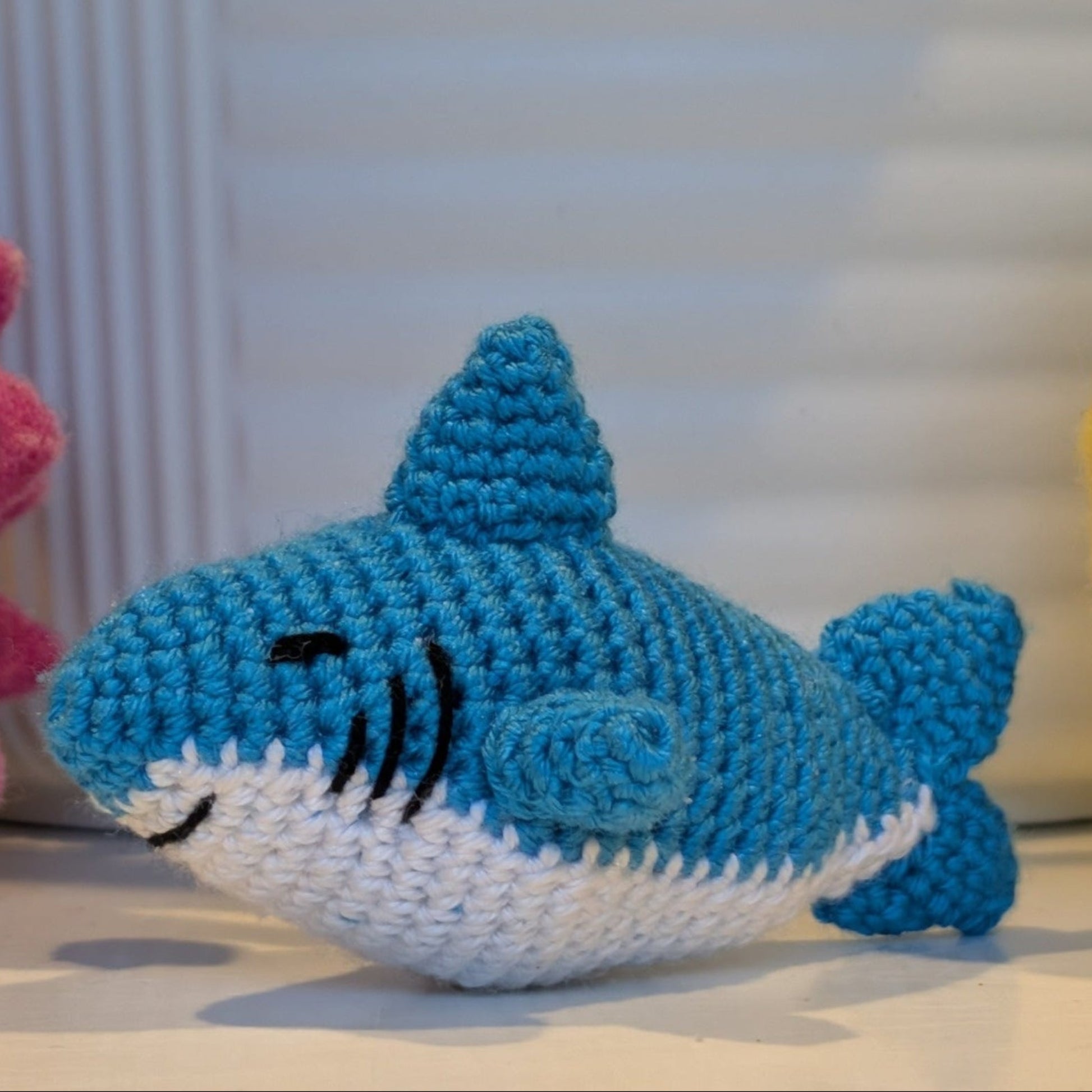 Crocheted shark toy