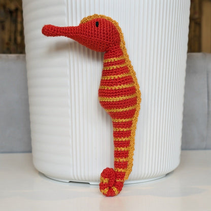 Seahorse (Terracotta Shades) Amigurumi - Handmade Crochet Plushie