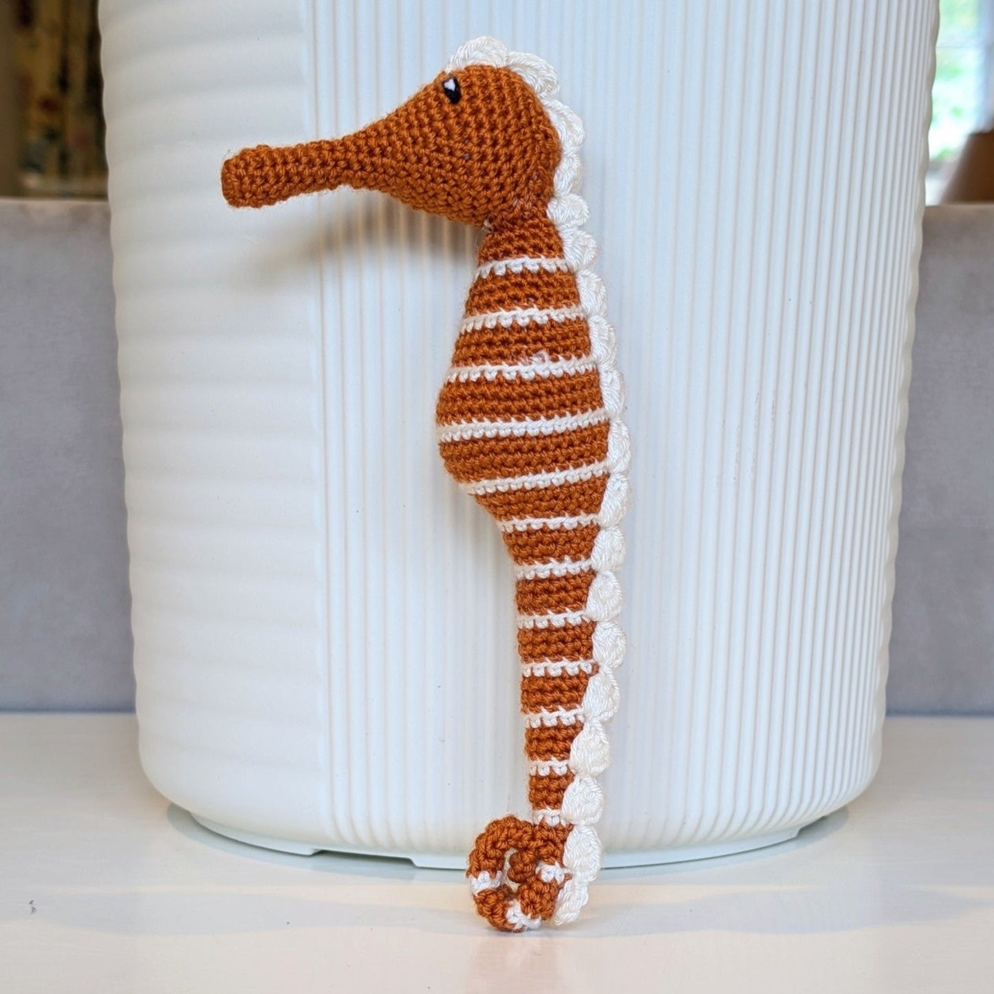 Seahorse (Ginger) Amigurumi - Handmade Crochet Plush Figurine