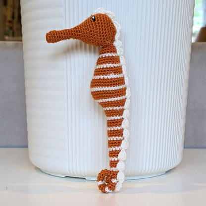 Seahorse (Ginger) Amigurumi - Handmade Crochet Plush Figurine