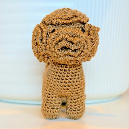 Poodle Dog Amigurumi - Handmade Crochet Plush Figurine