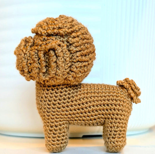 Poodle Dog Amigurumi - Handmade Crochet Plush Figurine