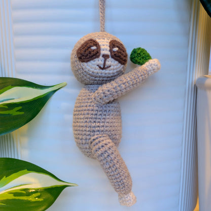 Sloth Amigurumi - Handmade Crochet Figurine & Bag Charm