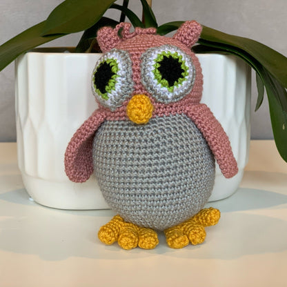 Owl Amigurumi - Small - Handmade Crochet Plush Charm
