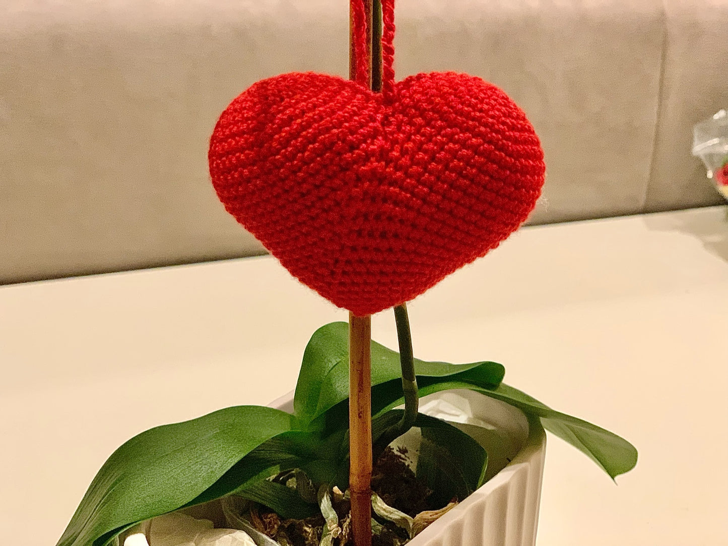 Heart Amigurumi - Handmade Crochet Keychain