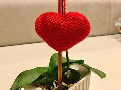 Heart Amigurumi - Handmade Crochet Keychain