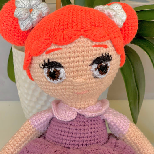 Doll in Purple Dress - Large