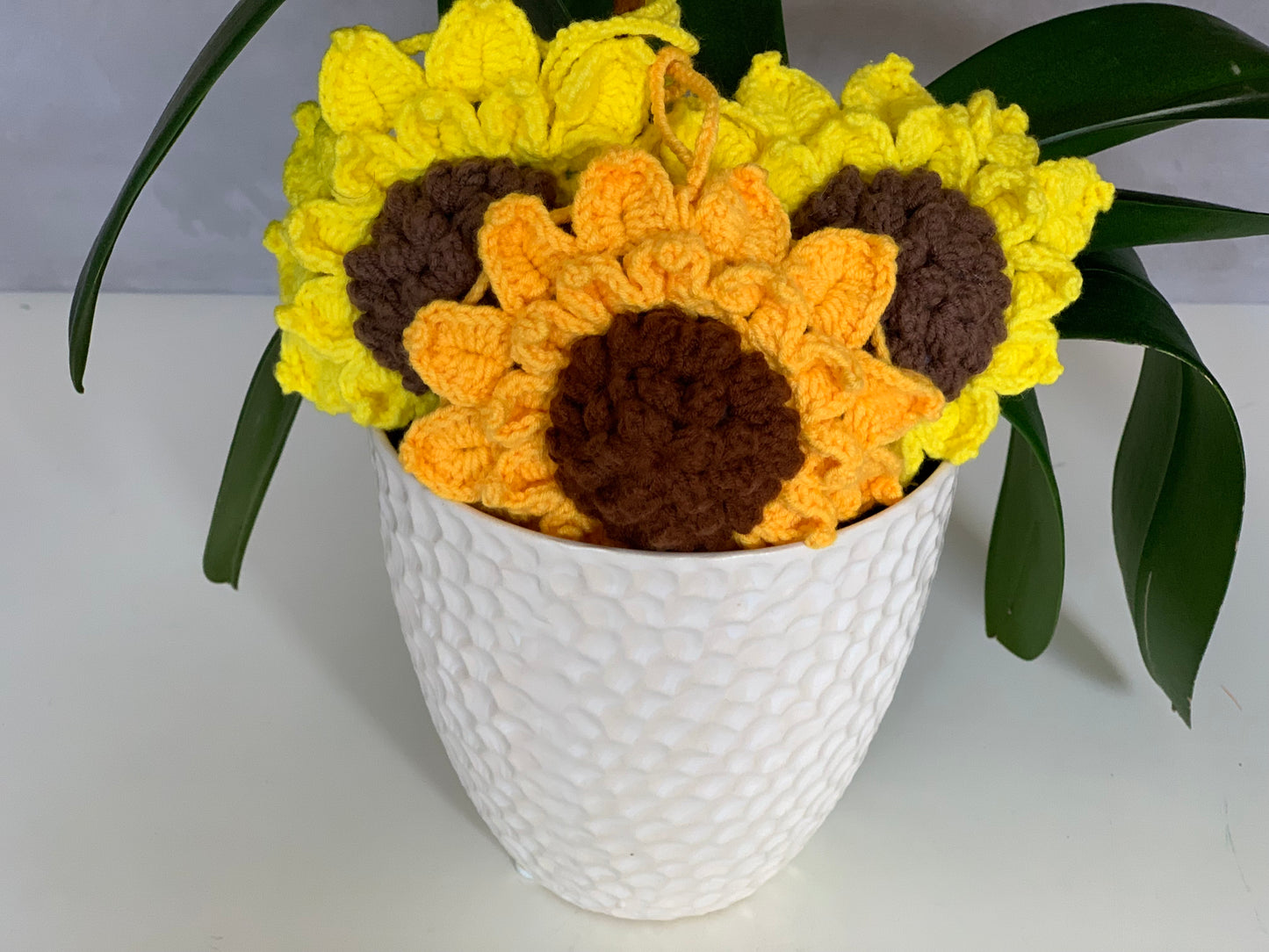 Sunflower - Small - Handmade Crochet Bag Charm