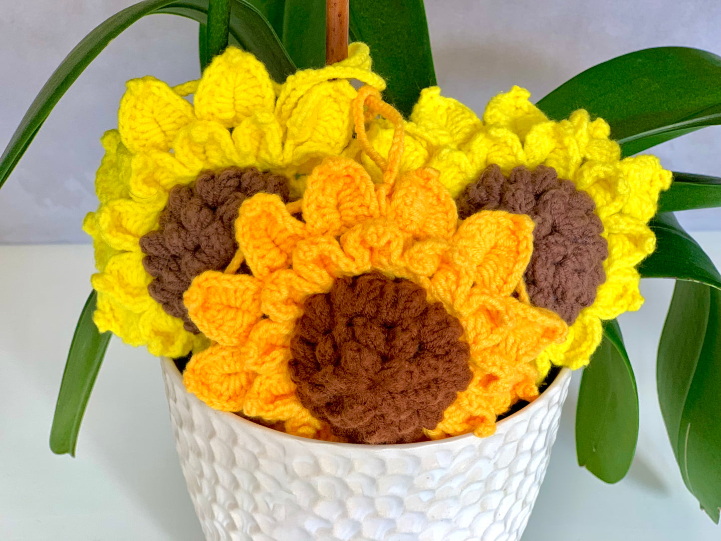 Sunflower - Small - Handmade Crochet Bag Charm
