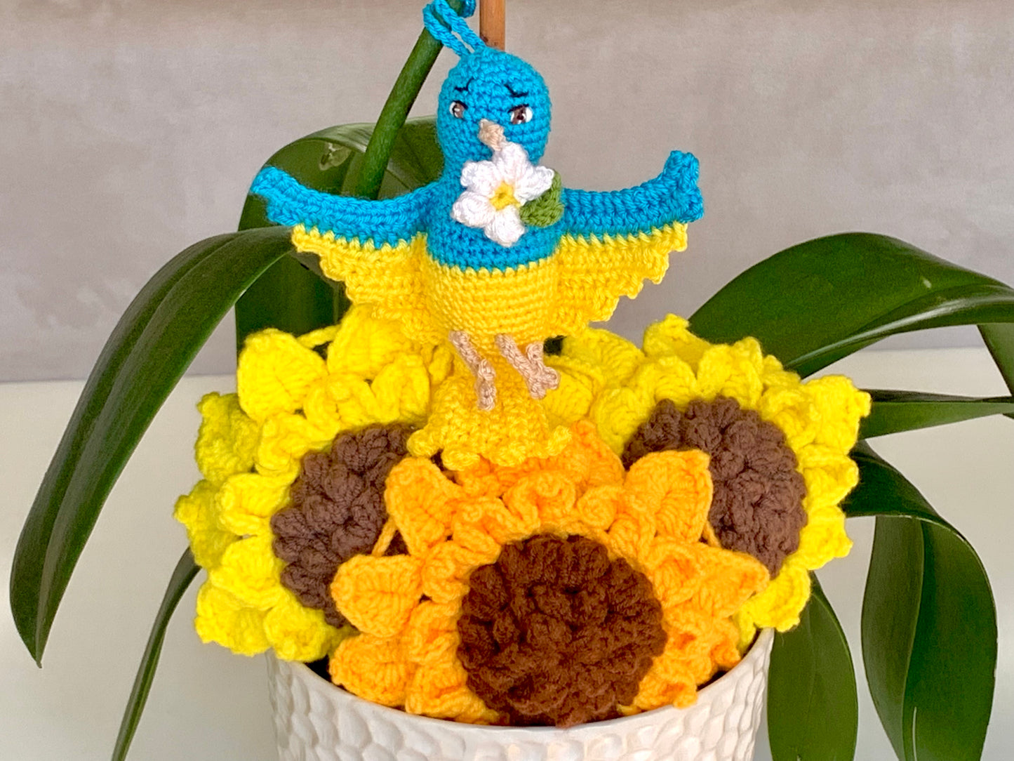 Sunflower - Small - Handmade Crochet Bag Charm