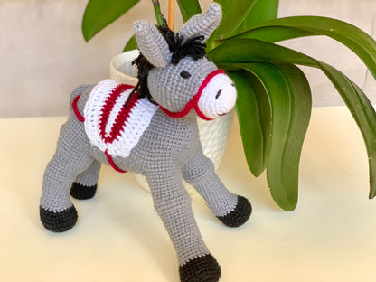 Donkey Amigurumi - S/M - Handmade Crochet Plushie