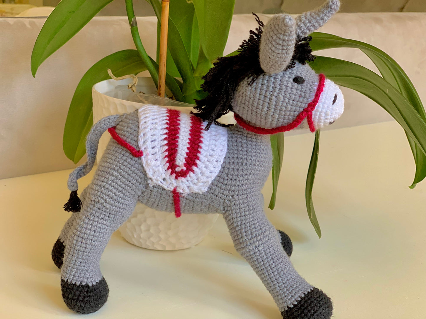 Donkey Amigurumi - S/M - Handmade Crochet Plushie